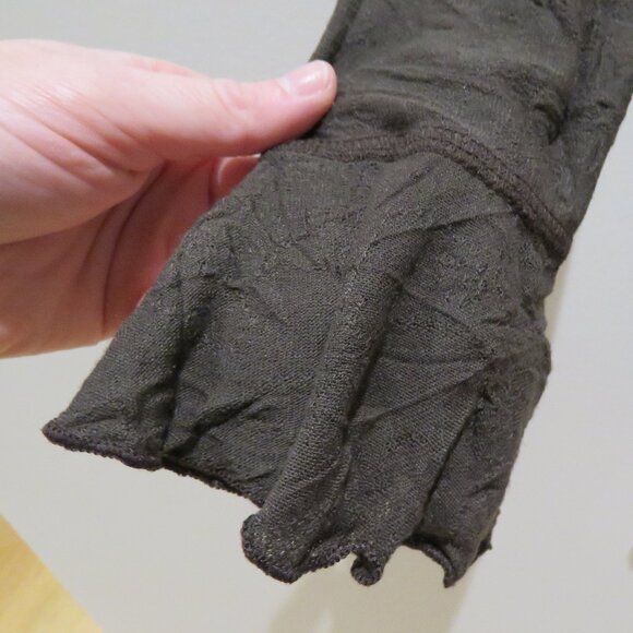 SNOSKINS Cowl Neck Crinkle Lagenlook Art To Wear Tunic Top in Chocolate Brown - Picture 8 of 14